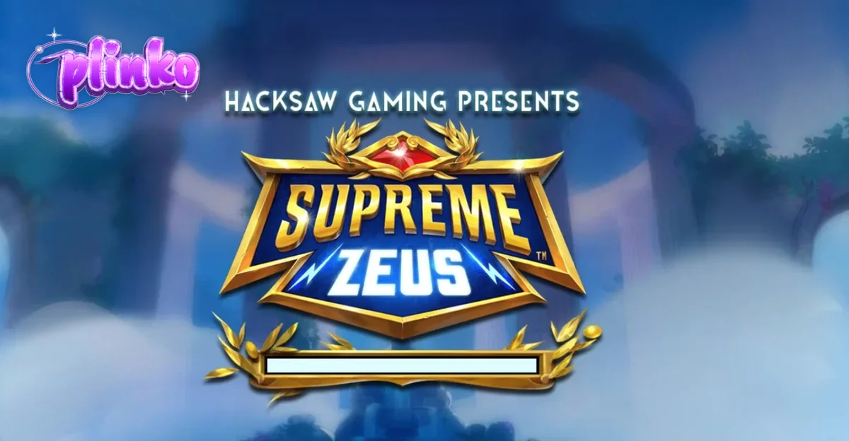 Tampilan visual slot Supreme Zeus dengan latar belakang Olympus dan petir